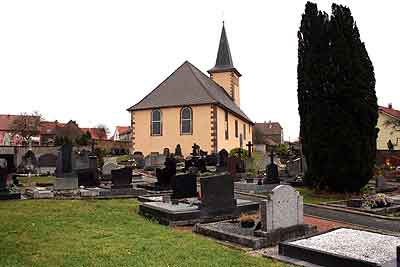 vue d'ensemble du cimetire protestant de Rauwiller