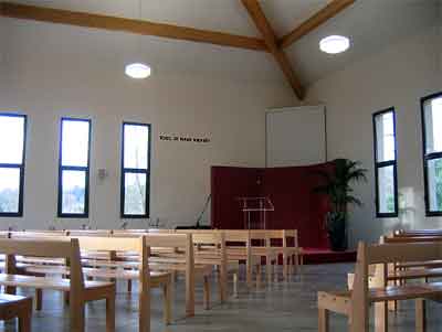 intrieur du temple adventiste de Collonges au Mont d'Or