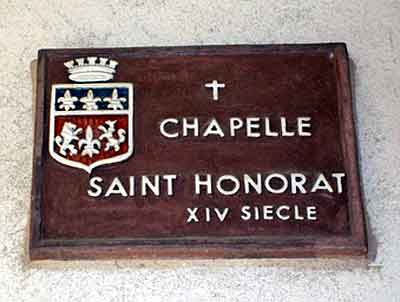 Pancarte d'information touristique de la chapelle Saint Honorat