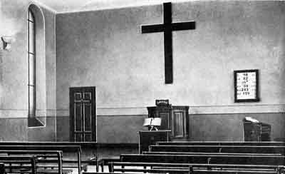 intrieur du temple de Firminy en 1947
