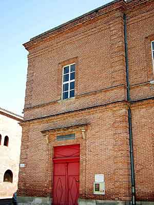 faade et entre du temple de la Facult  Montauban