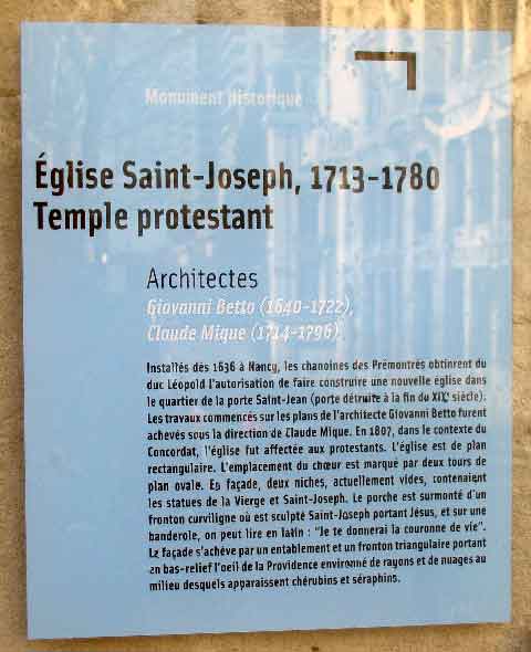 Histoire du temple protestant de Nancy