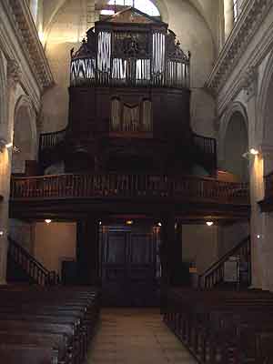 vue de l'intrieur et de l'orgue du temple de Nancy