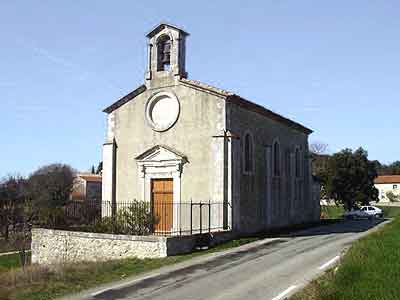 faade du temple EREI de Saint Just
