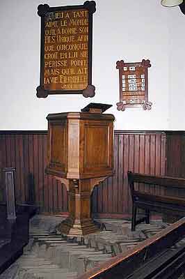 la chaire de l'ancien temple de Tourcoing